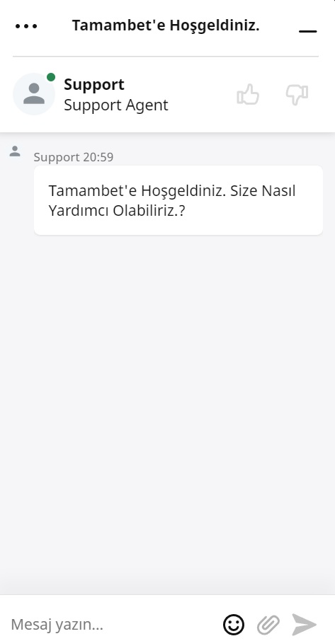 tamambet canlı destek